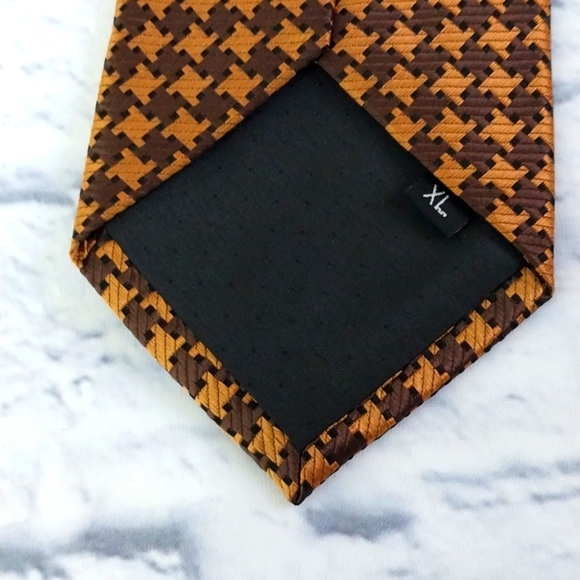 🔵BOGO FREE🔵 Steven Land Extra Long Houndstooth Tie Necktie - Picture 5 of 5
